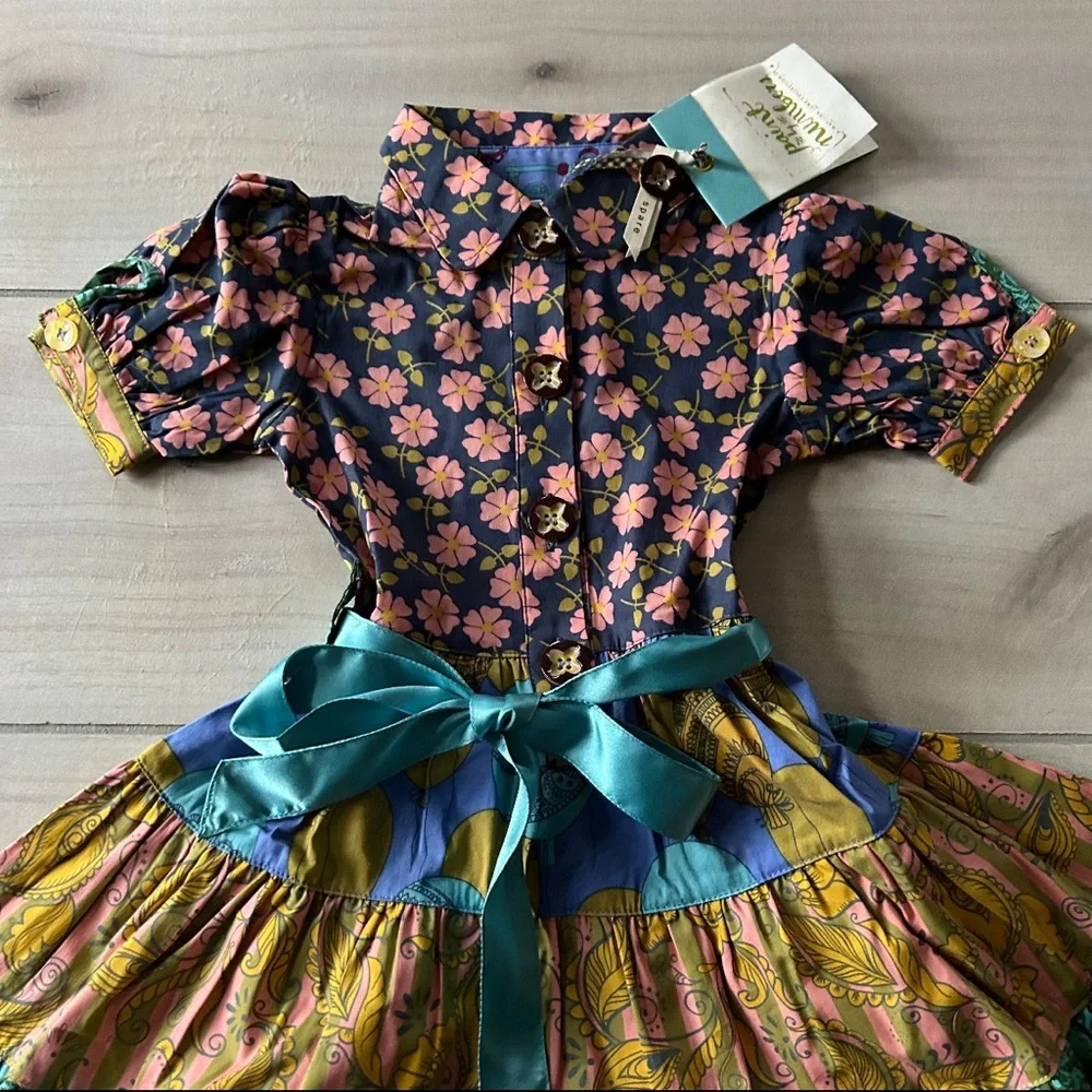 NWT Matilda Jane Paint By Numbers Floral Horse Trim Dress - Picture 2 of 4